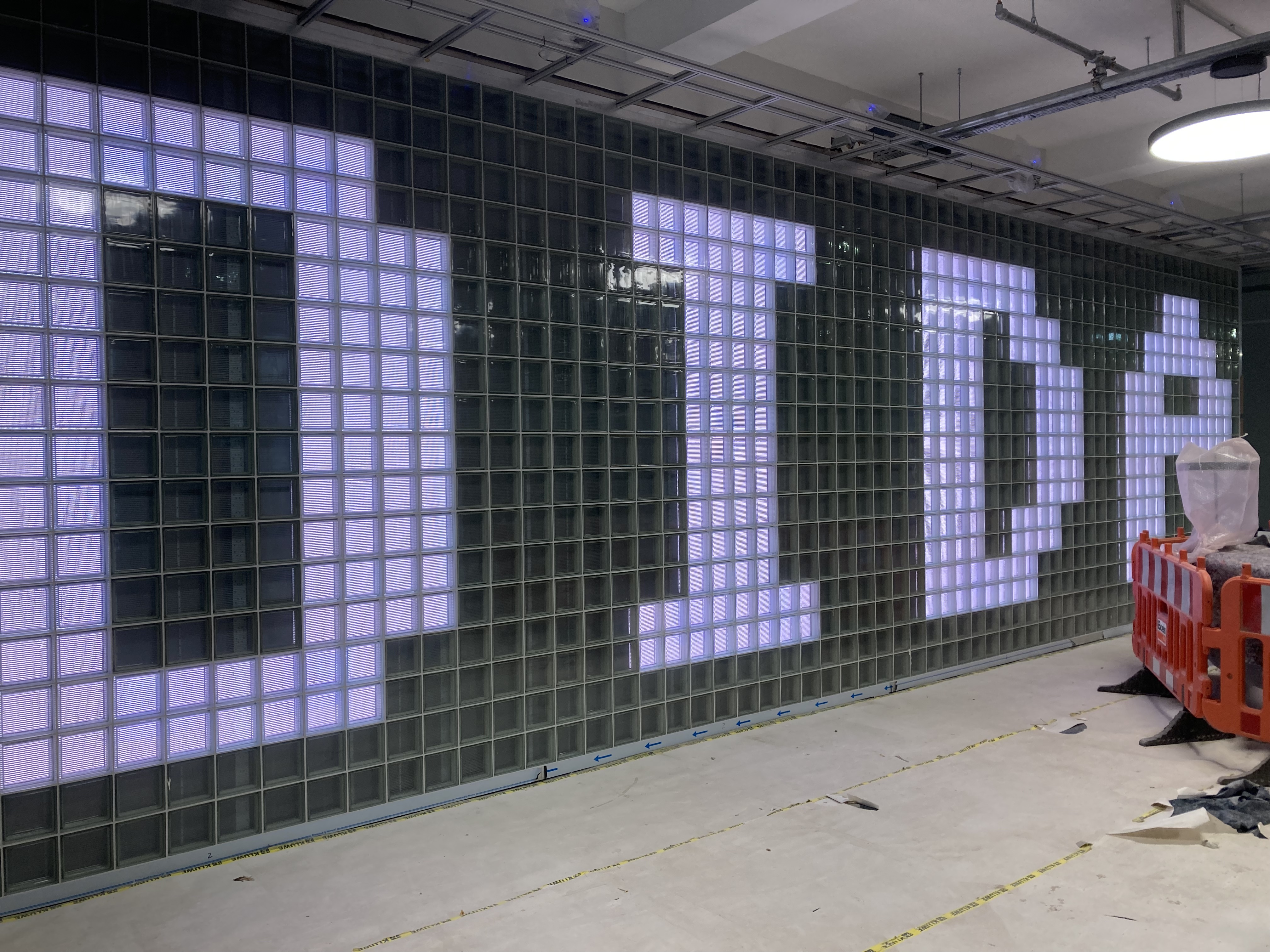 Textausgabe auf der Pixel Wall